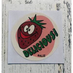 scratch & sniff happy Allie scented Sticker Matte Single Delicious Strawberry